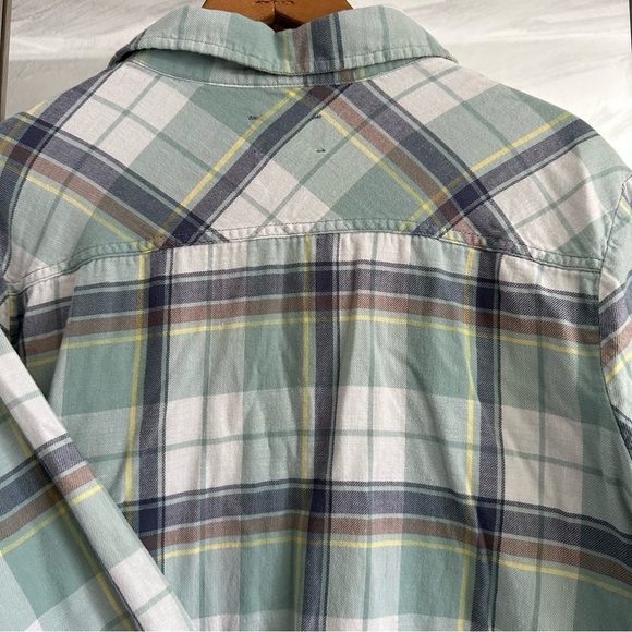 Pendleton Popover Shirt Dress Womens Light Blue Plaid Cotton 3/4 Sleeves L Tunic - Picture 7 of 11